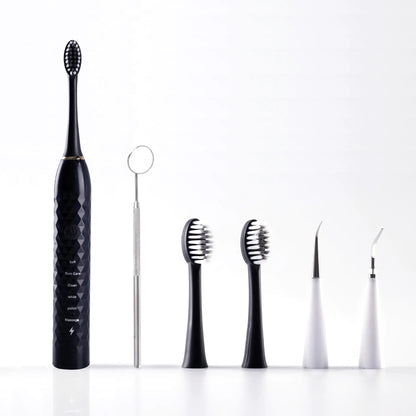 Electric Sonic Toothbrush Set with Multiple Brush Heads - lifestyle shot