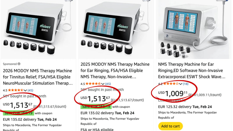 Clinical NMS machines on Amazon cost $1,500 or more