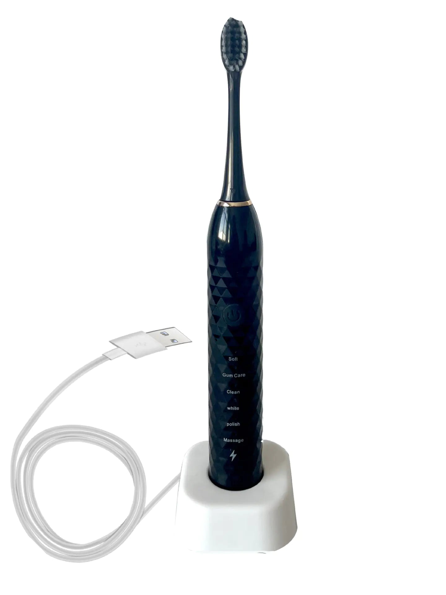 Electric Sonic Toothbrush Set with Multiple Brush Heads - detail view
