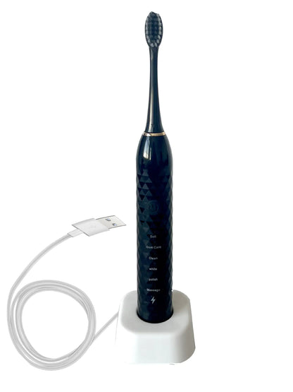 Electric Sonic Toothbrush Set with Multiple Brush Heads - detail view