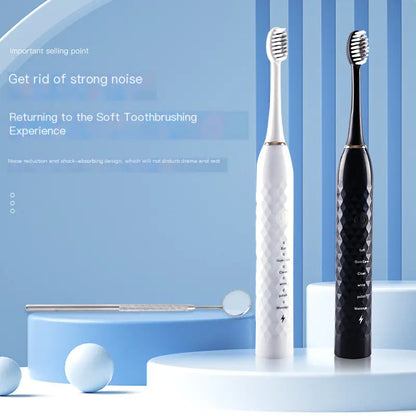 Electric Sonic Toothbrush Set with Multiple Brush Heads - package contents