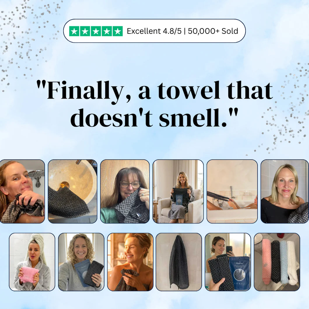 TORVIKX™ by Xeviola | Exfoliating Antibacterial Shower Towel