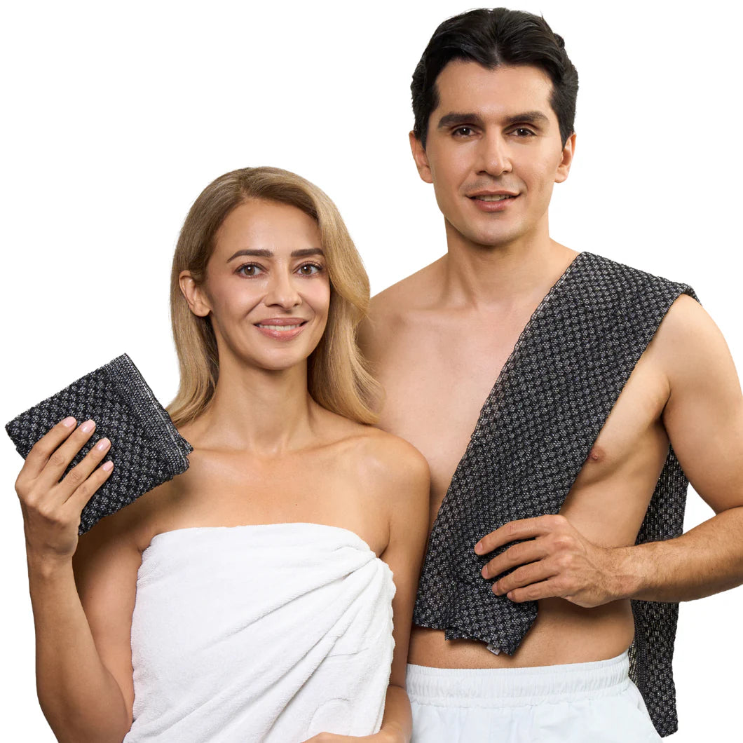 TORVIKX™ by Xeviola | Exfoliating Antibacterial Shower Towel