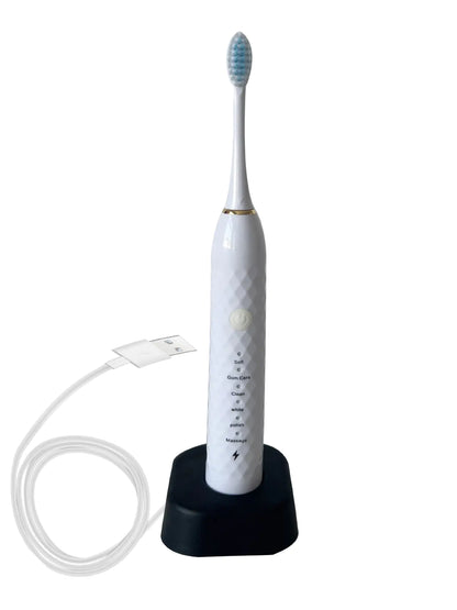 Electric Sonic Toothbrush Set with Multiple Brush Heads - in-use demonstration