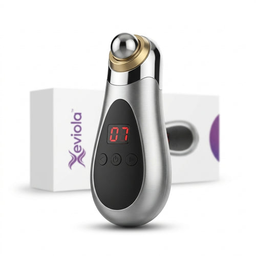 Tinnito Pen studio product photo — silver micro-stimulation device on white background (1:1 square)